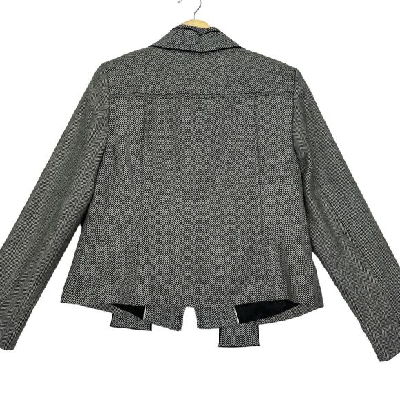 Banana Republic Wool Blend Twill Jacket Womens Petite Size 10 Zip Dress Jacket - Picture 3 of 14